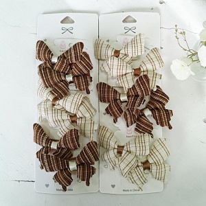Набор заколок для волос "Ribbon mood" карамельный, 6шт