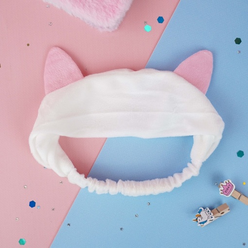 Повязка для волос "Кошачьи ушки" белые