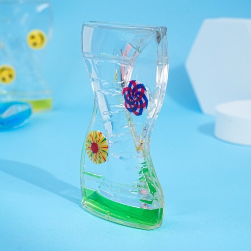 Гелевые часы "Геометрия" зеленый, 14х8 см оптом