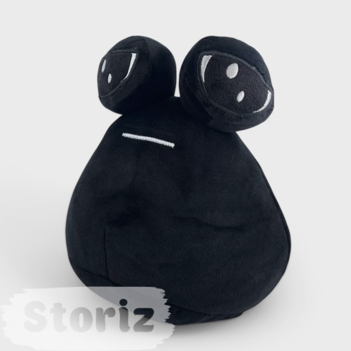 Мягкая игрушка "My pet alien pou" черный (улитка) 22см