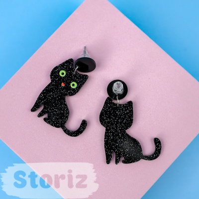 Серьги "Black Cat" X39-2