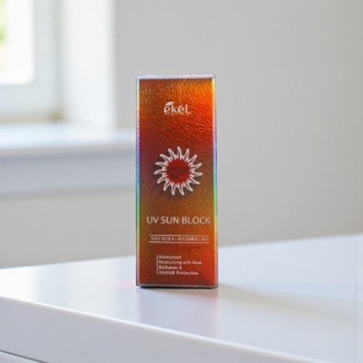 Крем для лица солнцезащитный "Ekel" с экстрактом алоэ и витамином E, SPF50/PA+++, 70мл