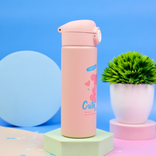 Термос "Cute puppy" №6445 розовый, 390 мл. оптом