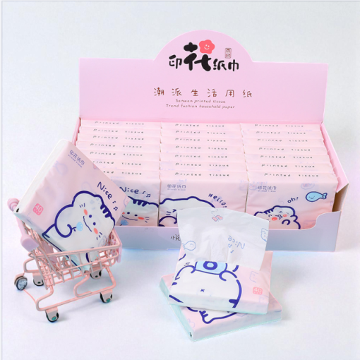Набор салфеток бумажных "Chubby cat" 19х10,5см, в асс-те 24шт