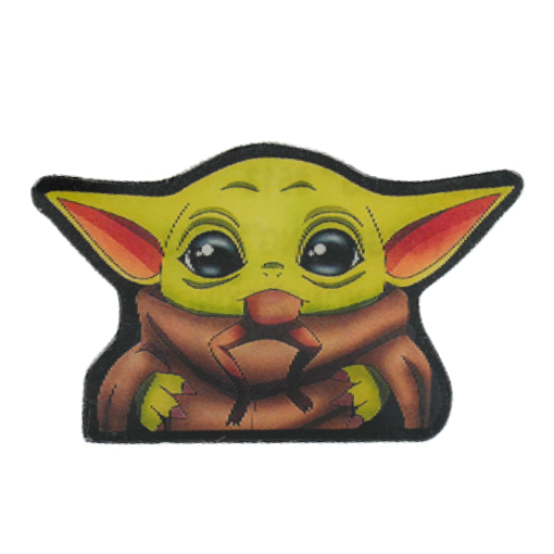 Наклейка голографическая "Йода" 3D, №01