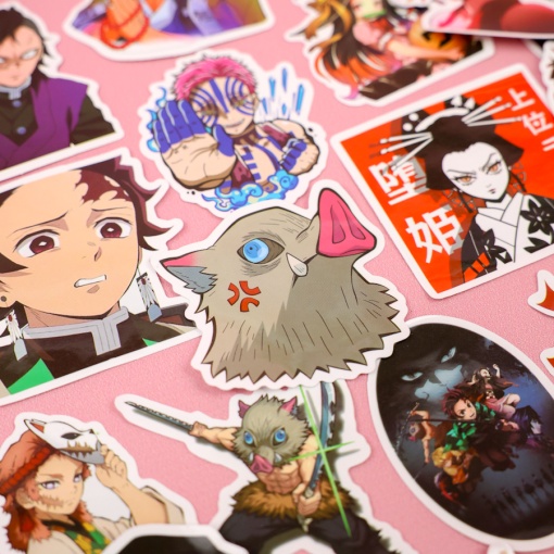 Наклейки для стикер бомбинга "Demon Slayer" (50 шт.)