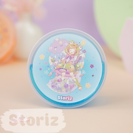 Слайм "Kawaii" полупрозрачный (голубой), с наполнителем + тоторо синий, 200 гр. STORIZ