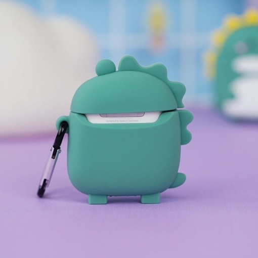Чехол для AirPods1/2 "Динозавр" зеленый
