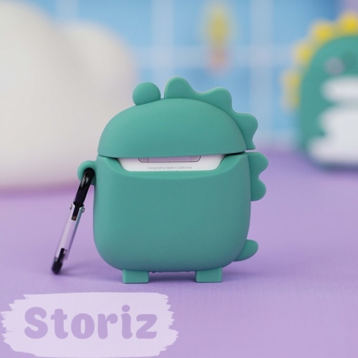 Чехол для AirPods1/2 "Динозавр" зеленый