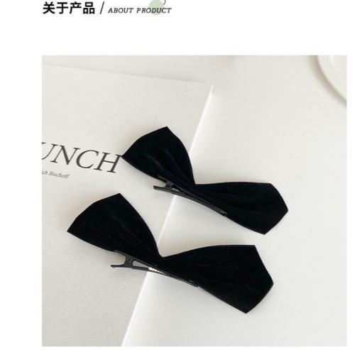 Набор заколок "Бант" черный, 2шт