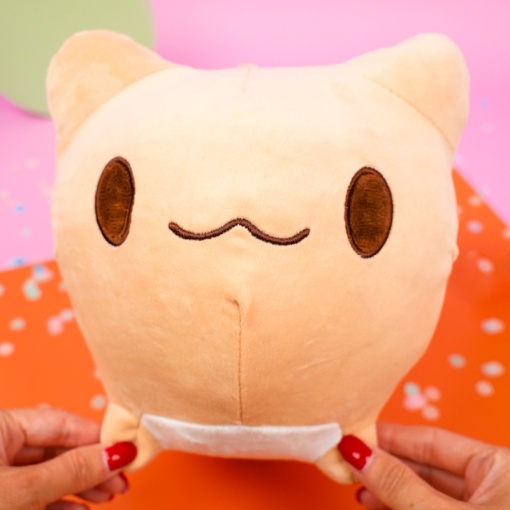 Мягкая игрушка-подушка "Котик-рыбка" коричневый, 30 см