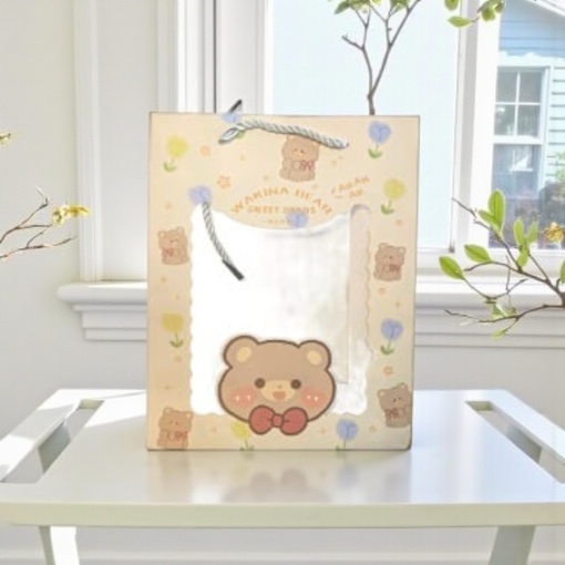Подарочный пакет "Wakina bear" 24,5х9,5х19,5см
