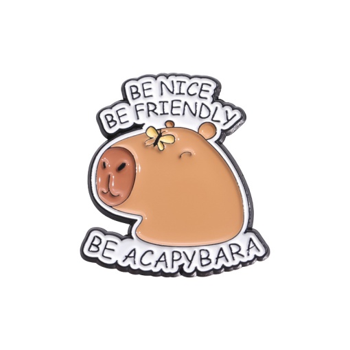 Значок-брошь "Capybara" be nice QHXZ906