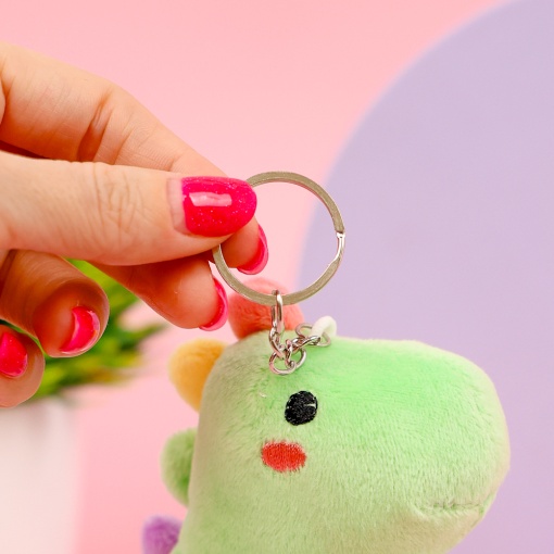 Мягкий брелок "Динозавр" зеленый, 12 см