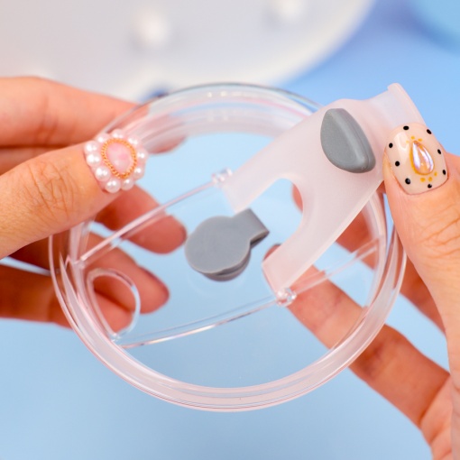 Стакан "Тюльпаны" с трубочкой, 400мл оптом