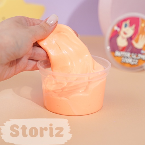 Слайм "Стекло", серия Butter (оранжевый), 150гр. STORIZ