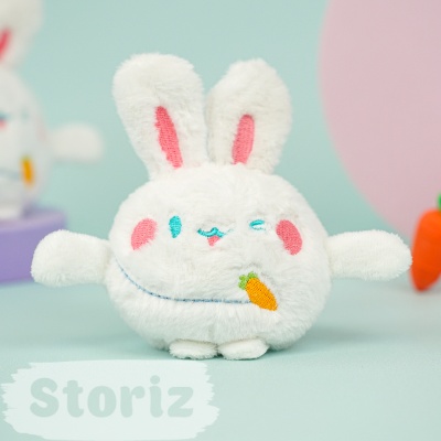 Мягкий брелок "Funny Bunny" белый, 10 см