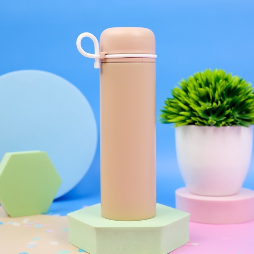 Термос "Peach cha bear" №8399 бежевый, 280 мл. оптом