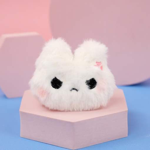 Мягкий брелок "Кролик" недовольный, 7см