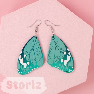 Серьги "Butterfly Wings" зеленый