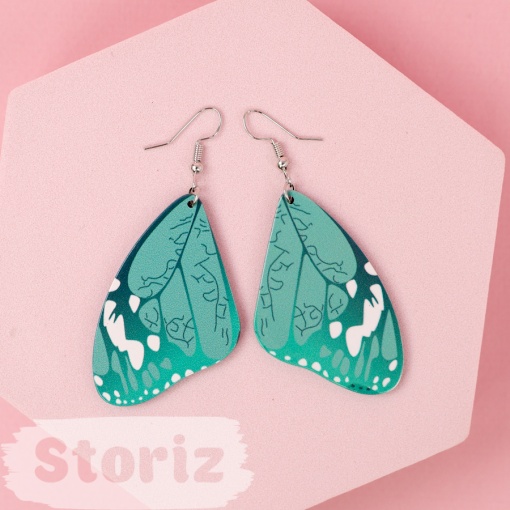 Серьги "Butterfly Wings" зеленый