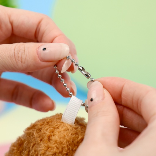 Мягкий брелок "Пудель" коричневый, 12см