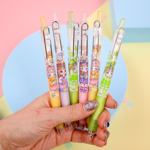 Набор ручек "Girl with ears" 6122 в шоу-боксе, 36шт