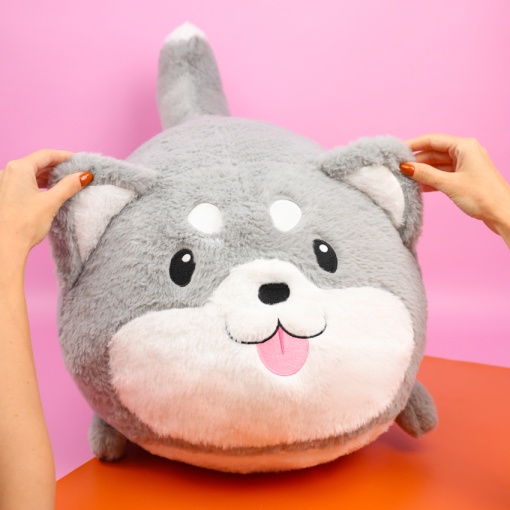 Мягкая игрушка "Хаски" серый, 70см