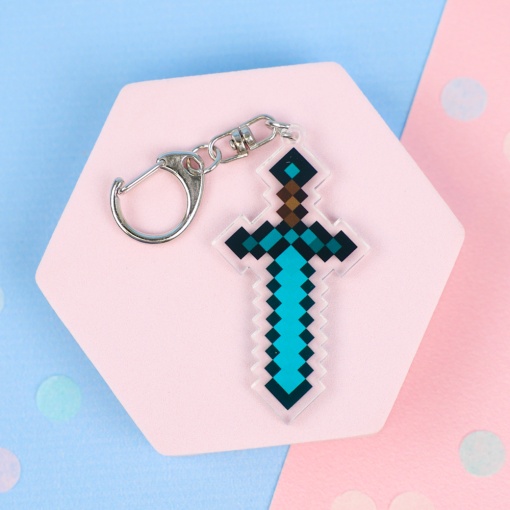 Брелок акриловый "Майн" Пиксели №2