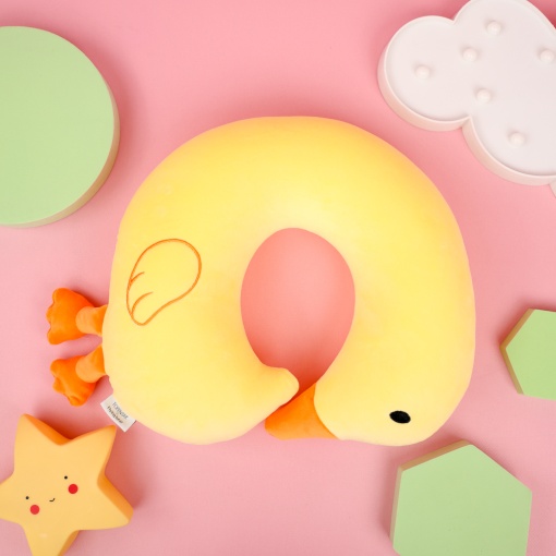 Подушка под шею "Гусь" желтый, 30х28 см 