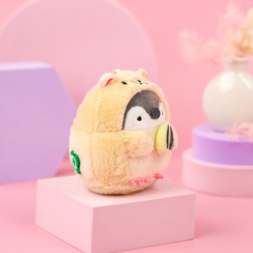 Мягкий брелок "Пингвин" персиковый, 8 см