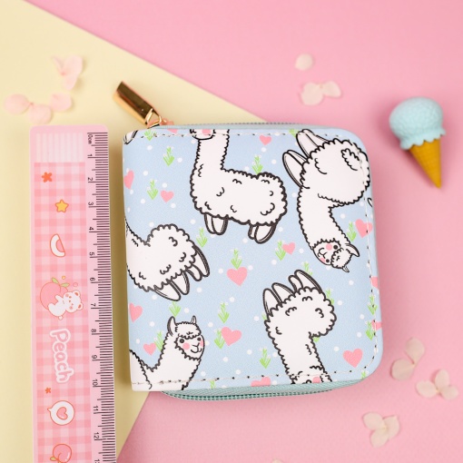 Мини-кошелек "Альпака" голубой