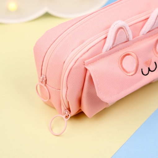 Пенал "Котик" розовый