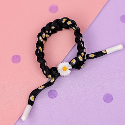 Браслет "White Chamomile" черный