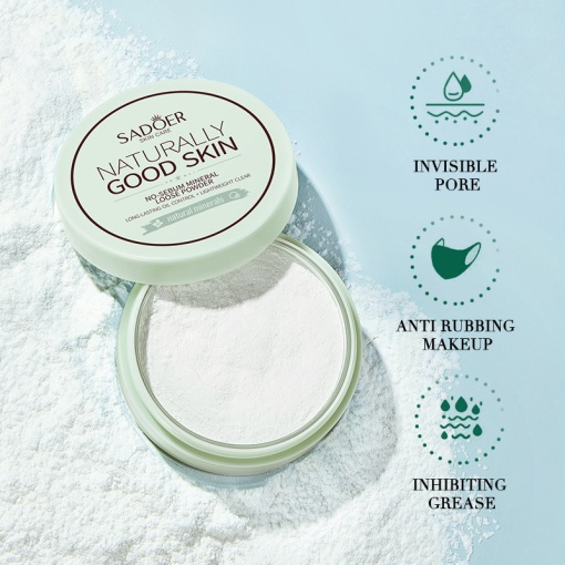 Пудра-консилер для лица "Sadoer" №01 молочно-зеленый, 5г