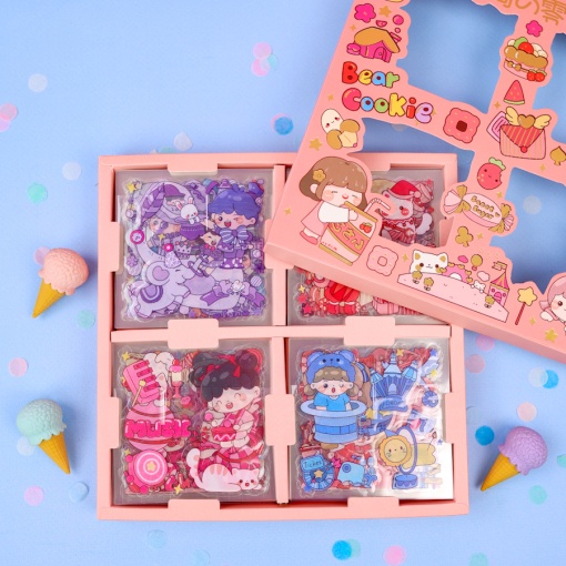 Набор наклеек "Bear cookie" 100 листов.