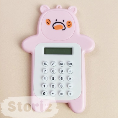 Калькулятор "Мишка" розовый №2