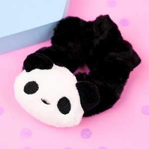 Резинка для волос плюшевая "Cute animals", панда