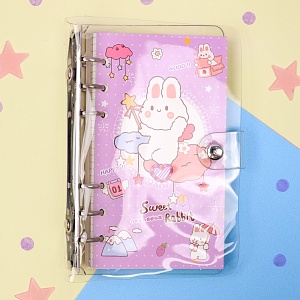 Блокнот "Sweet Rabbit" фиолетовый, 9,5х17 см