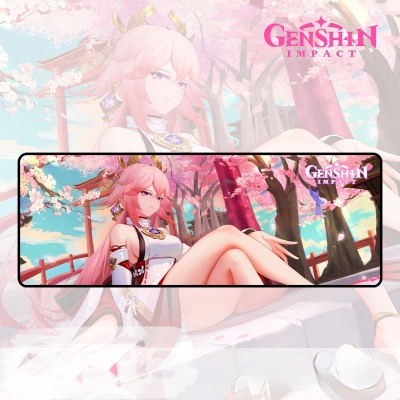 Коврик для мыши "Genshin Impact" Яэ Мико, 80x30 см