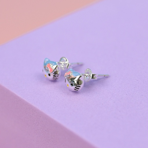 Серьги-гвоздики "Kt"