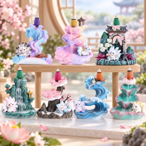 Фигурка-подставка для благовоний "Nine-tailed fox" smok fox like a dream,  в ассортименте 1шт оптом
