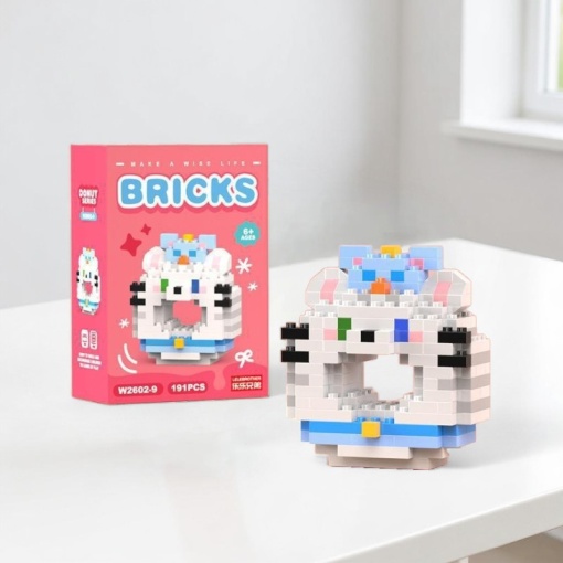 Конструктор "Briks Пончик" Котик №2602-09 (191 деталь)