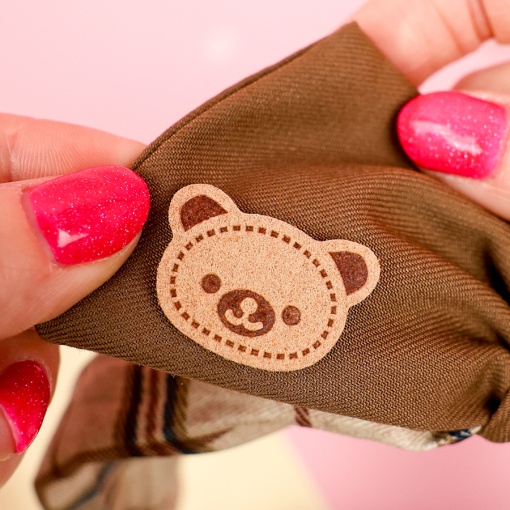 Ободок "Bear" с бантиком, коричневый