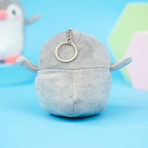 Мягкий брелок "Penguin" серый, 11 см
