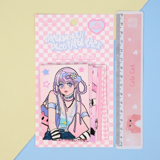 Набор картонных карточек "Pop Idol" розовый, 10 шт.