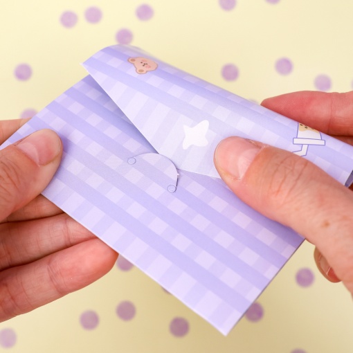 Конверт-открытка "Bear" №01, синий