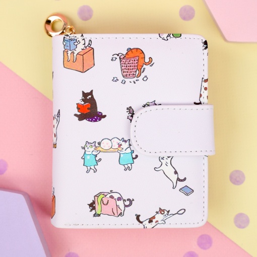 Мини-кошелек "Котейкины будни" сиреневый