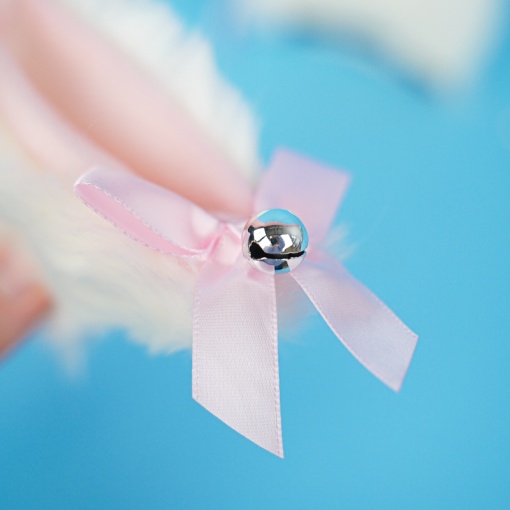 Кошачьи ушки для косплея "Нэко тян" на заколке, белый