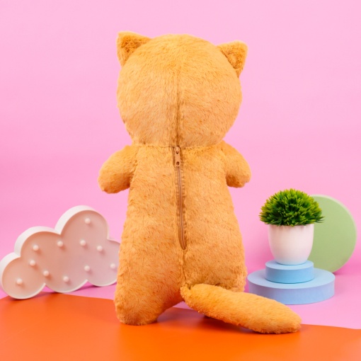 Мягкая игрушка "Глазастый котик" рыжий, 65 см